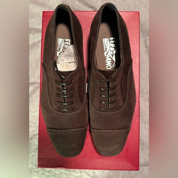 NIB Salvatore Ferragamo SEUL Cap Toe Oxfords Brown Size 6.5 main image 7